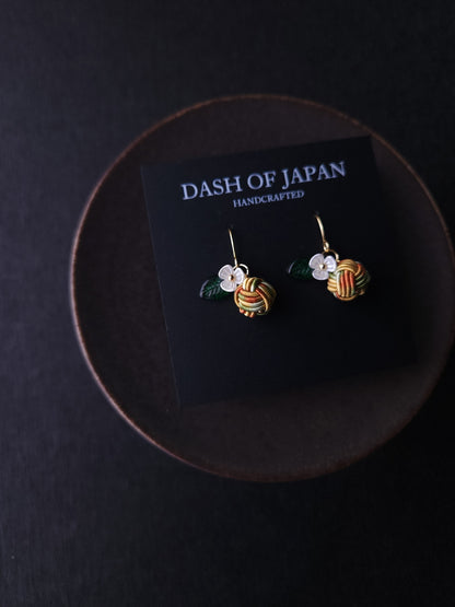 Fruits Earrings -Orange Green Mix