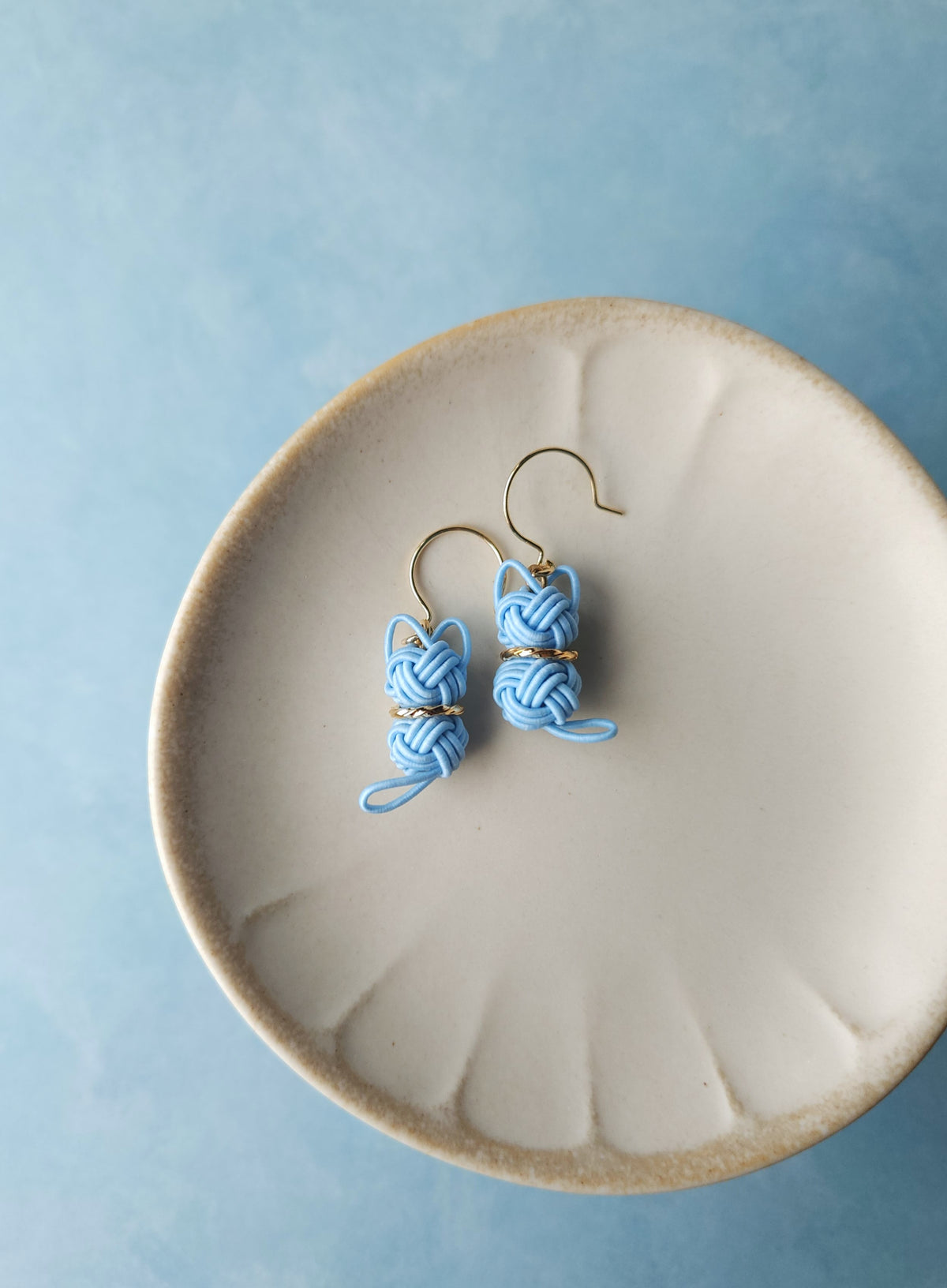Cat Earrings  - Light Blue