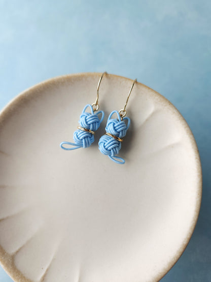 Cat Earrings  - Light Blue