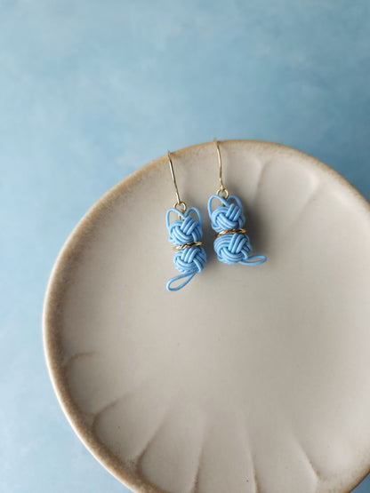 Cat Earrings  - Light Blue