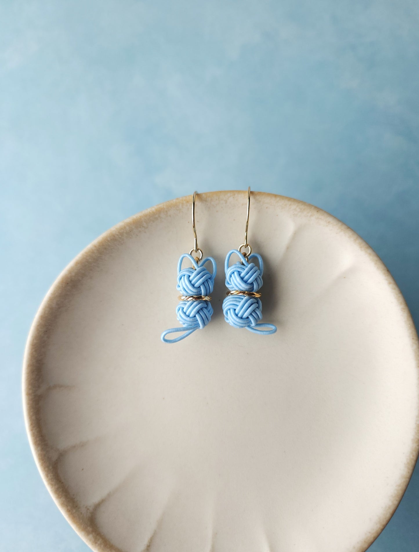 Cat Earrings  - Light Blue