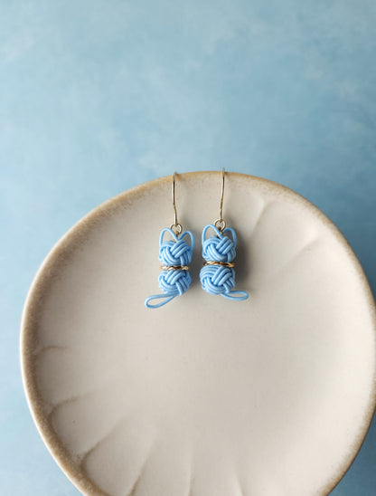 Cat Earrings  - Light Blue