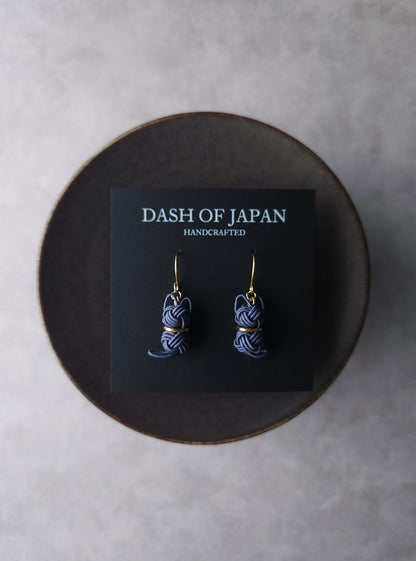 Cat Earrings - Blue Gray