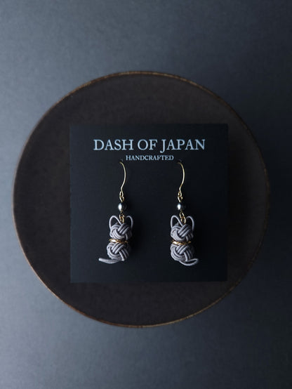 Cat  Earrings - Gray