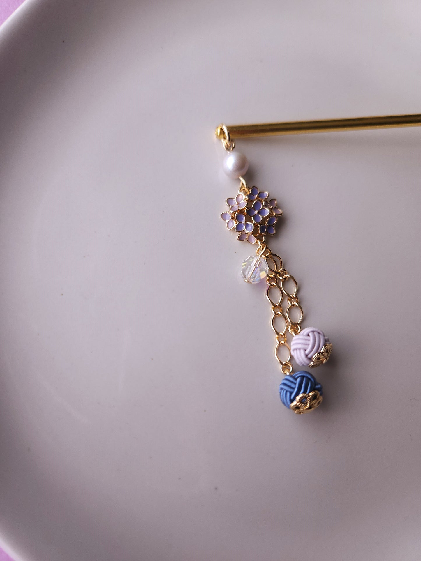 Ajisai Kanzashi - Blue & Purple