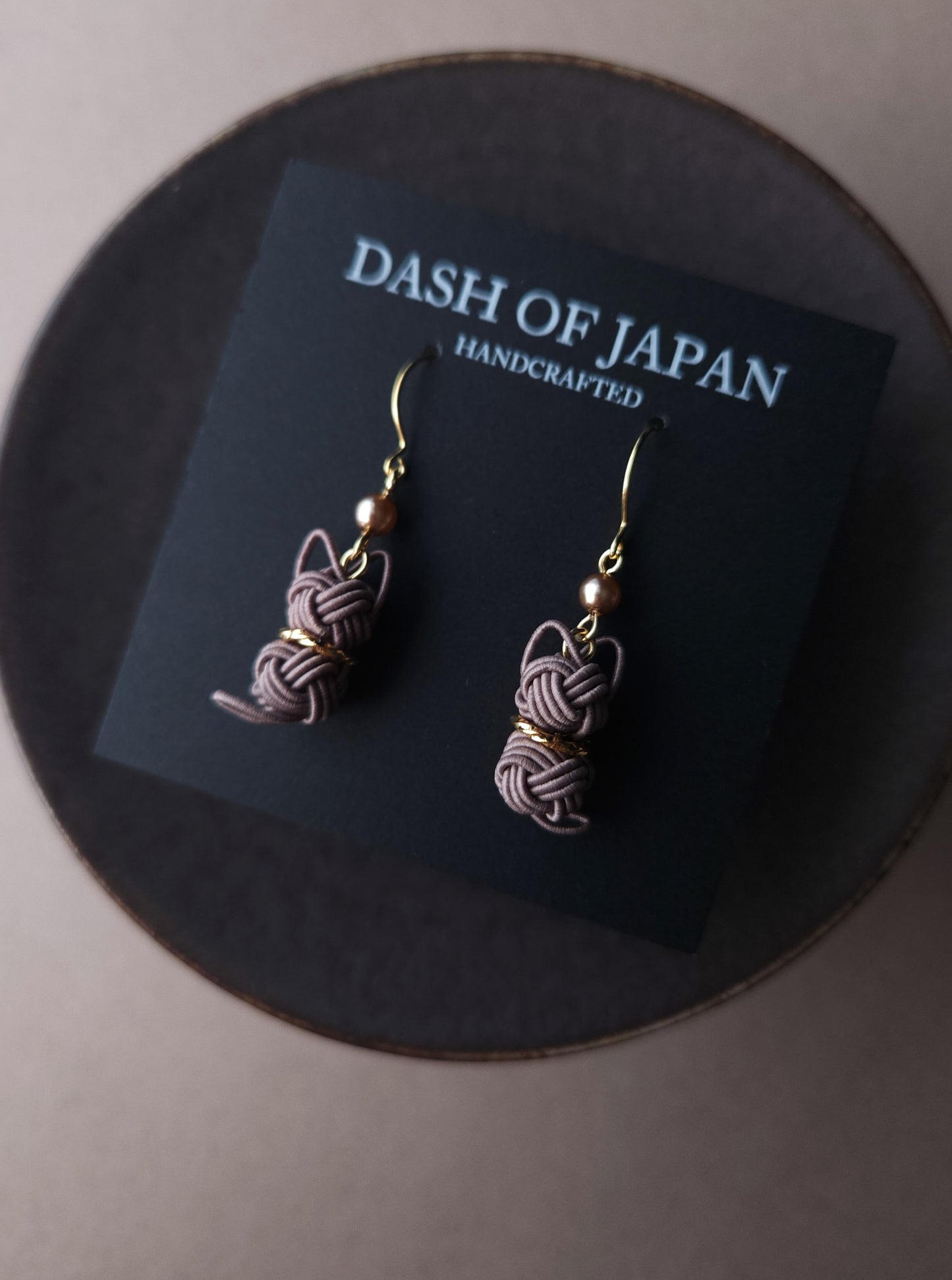 Cat Earrings - Satin Taupe