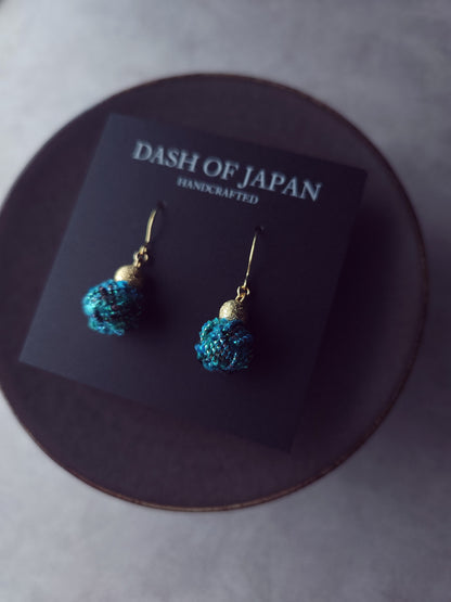 Pom Pom -Tweed Blue