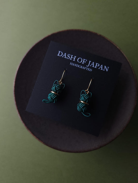 Cat Earrings  - Deep Green