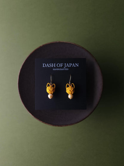Cat Head Earrings - Yellow