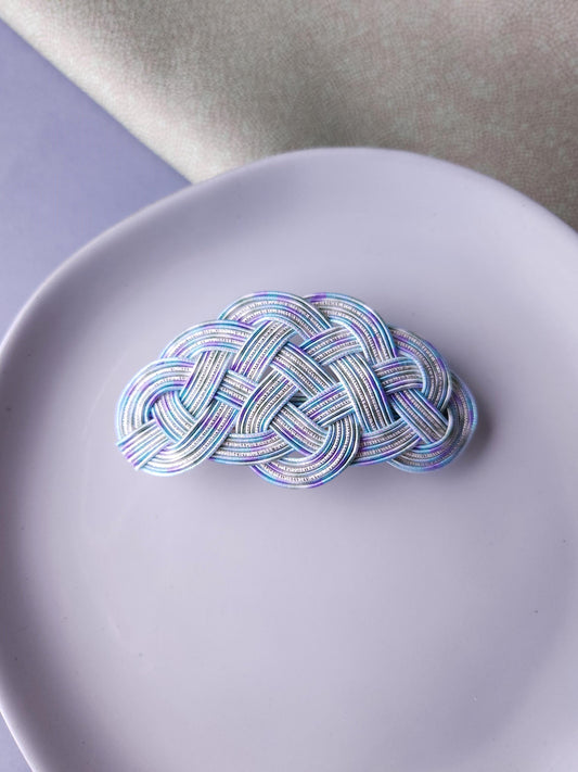 Hair Barrette - Hydrangea Blue Purple