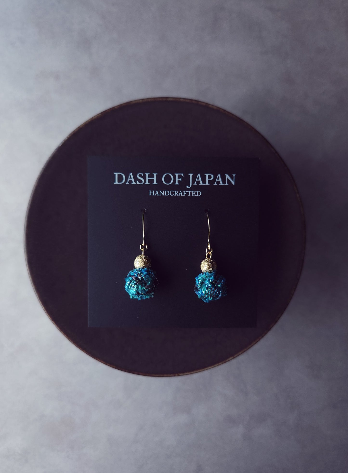 Pom Pom -Tweed Blue
