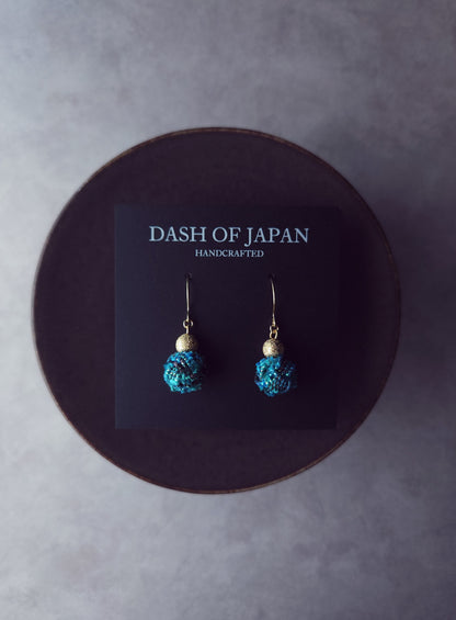 Pom Pom -Tweed Blue