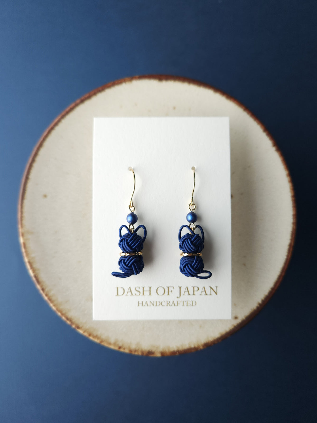 Cat Earrings - Dark Navy Blue