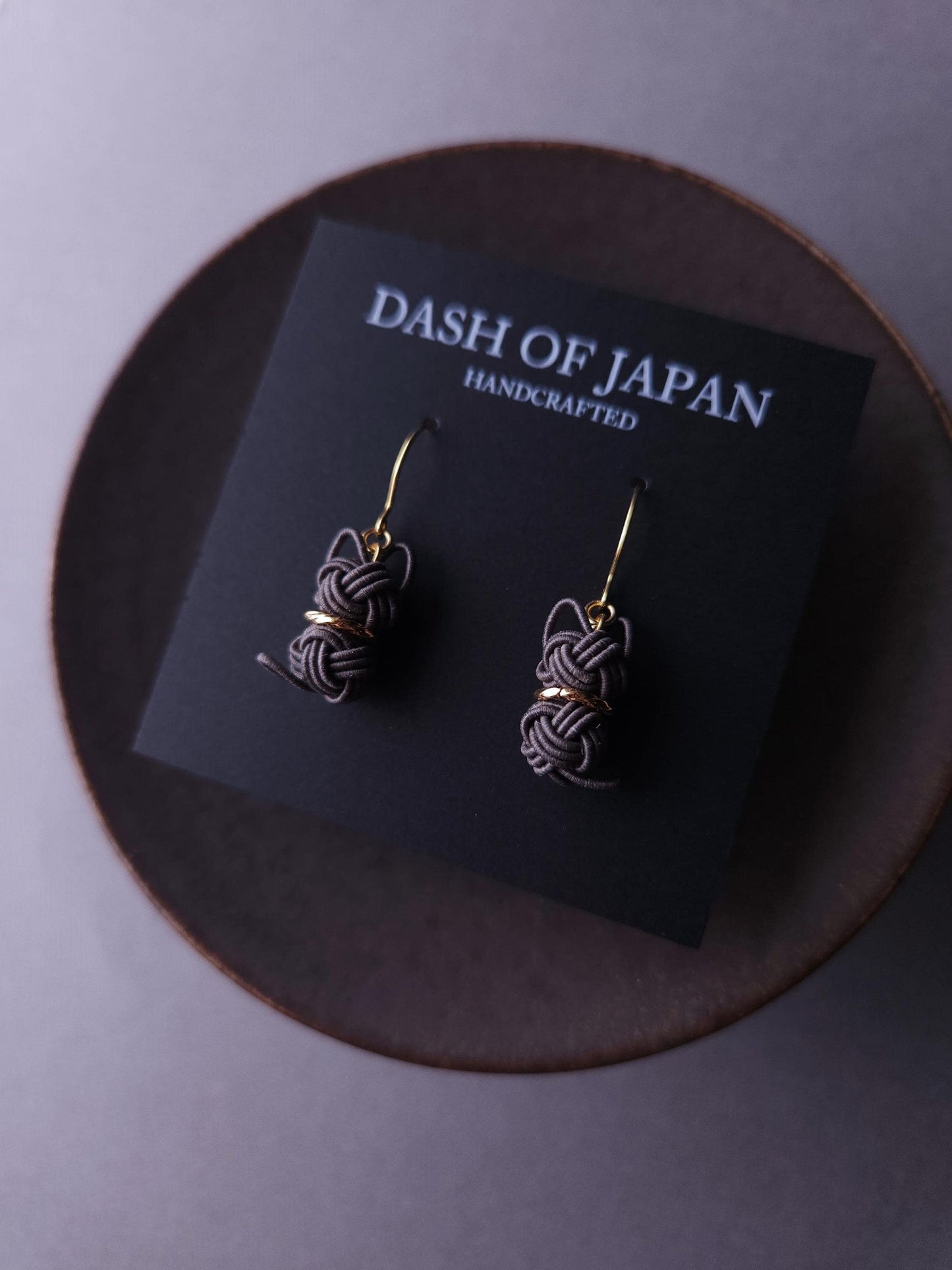 Cat Earrings  - Charcoal Gray