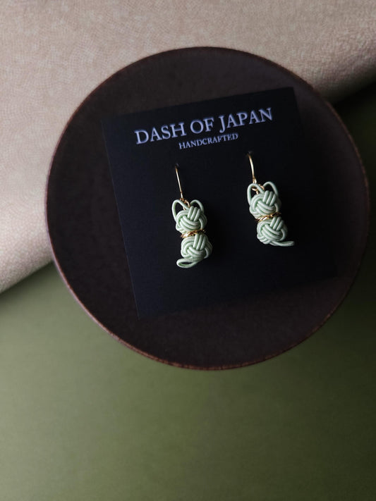 Cat Earrings  - Light Green