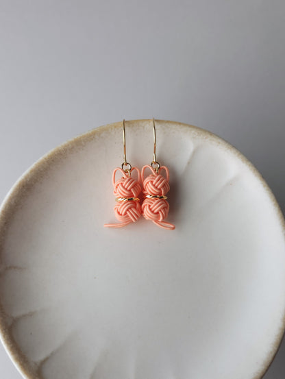 Cat Earrings  - Apricot Orange