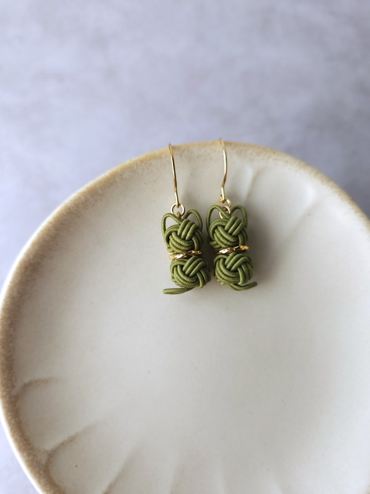 Cat Earrings - Matcha Green