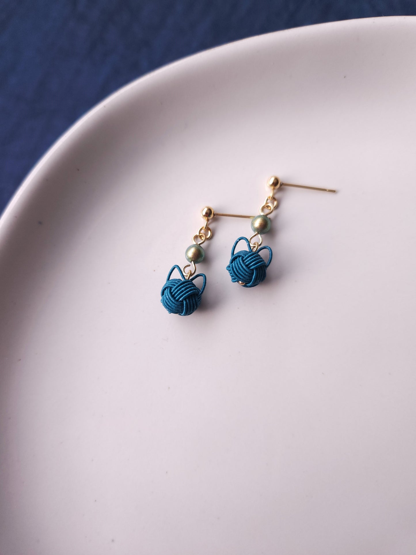 Small Cat Drop - Teal Green