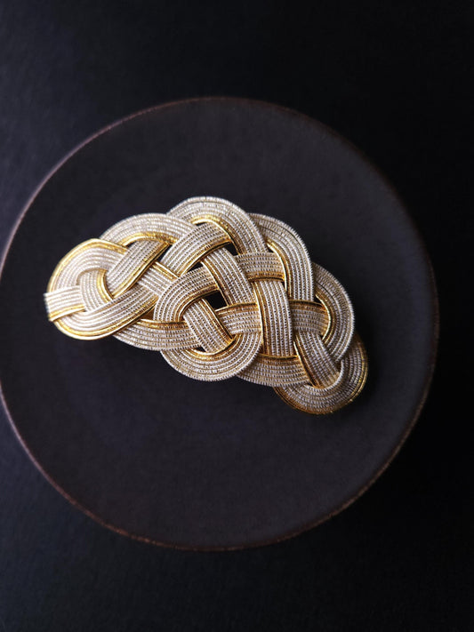 Hair Barrette - Metallic Gold