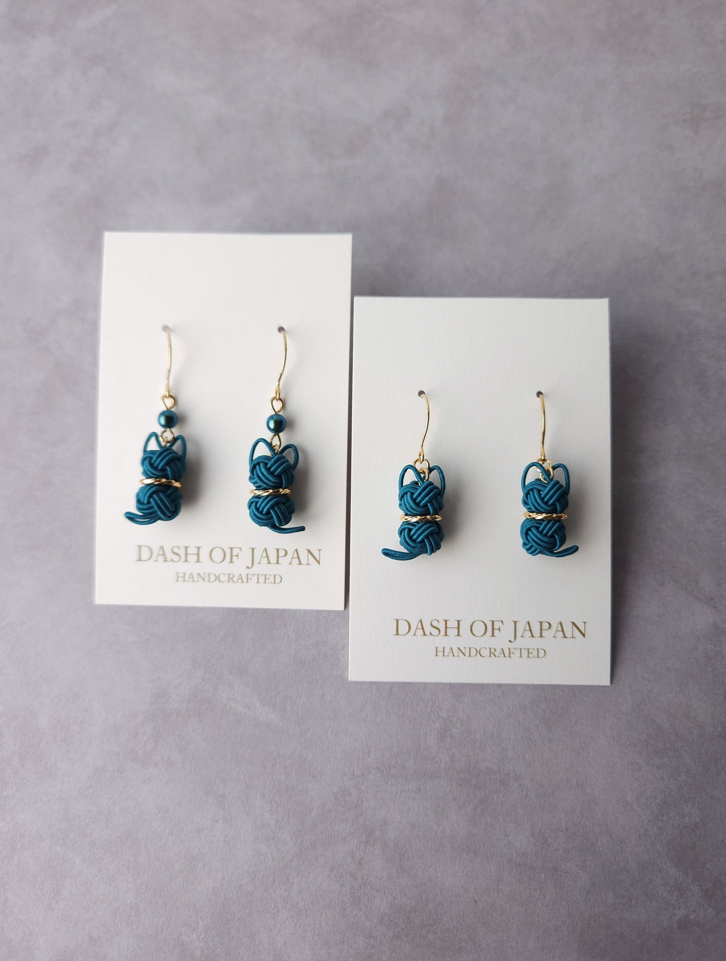 Cat Earrings  - Teal Green