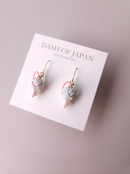 Cat Head  Earrings - Pastel Rainbow