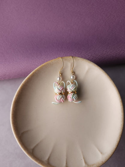 Cat Earrings - Pastel Rainbow