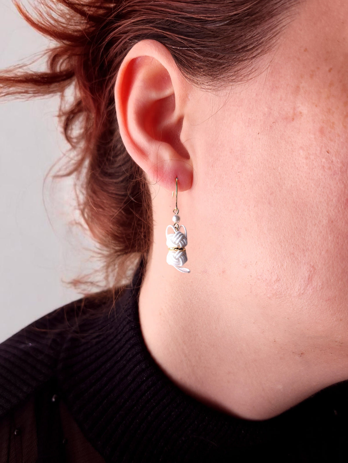 Cat Earrings - Sakura Pink