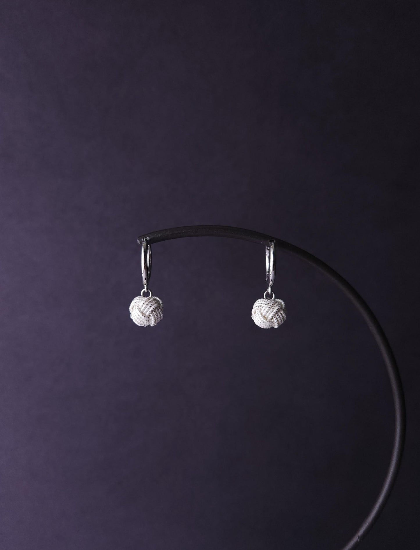 Huggie Drop - Silver White