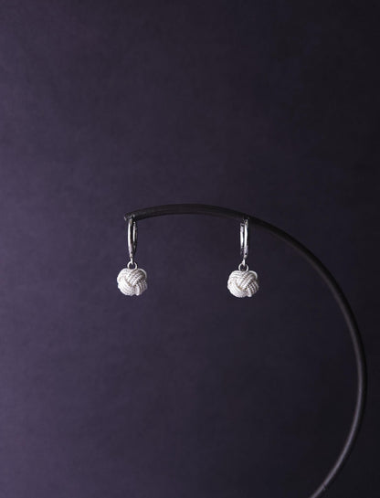 Huggie Drop - Silver White