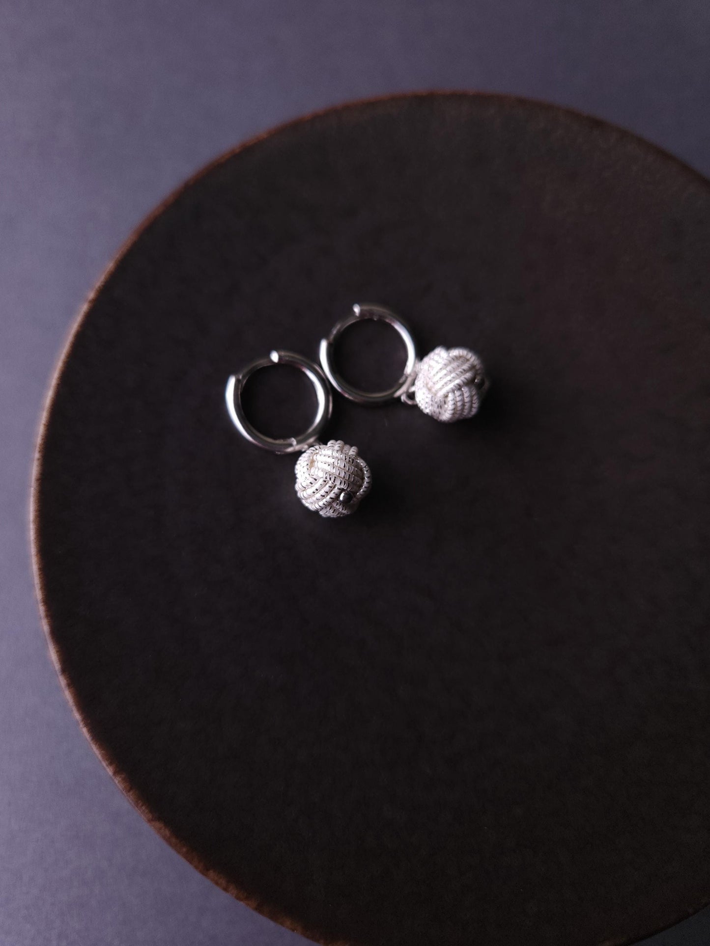 Huggie Drop - Silver White