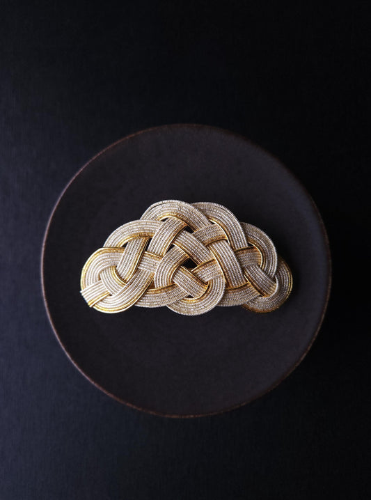 Hair Barrette - Metallic Gold