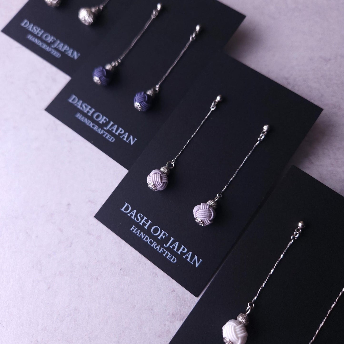 Long Drop Earrings - Blue Gray