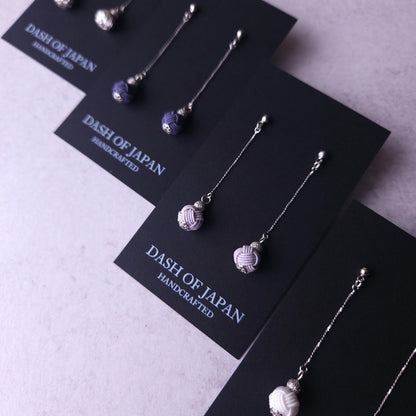 Long Drop Earrings - Blue Gray
