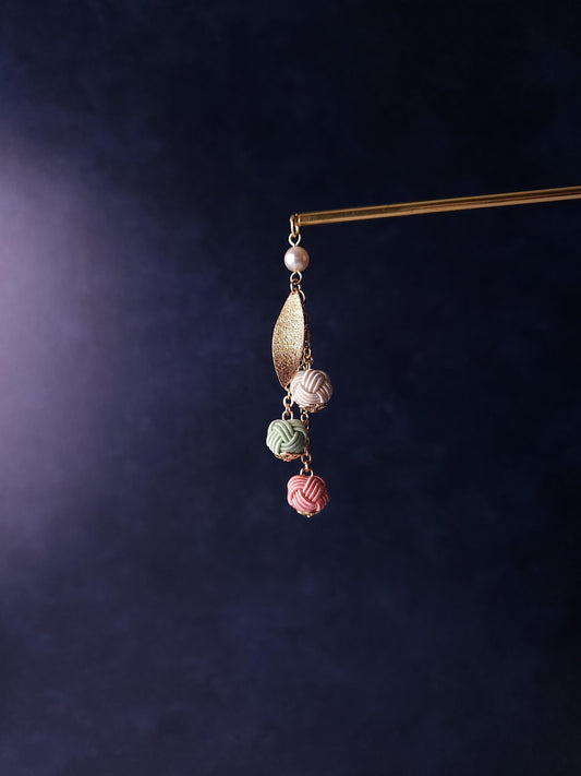 Kanzashi - Pink Green White