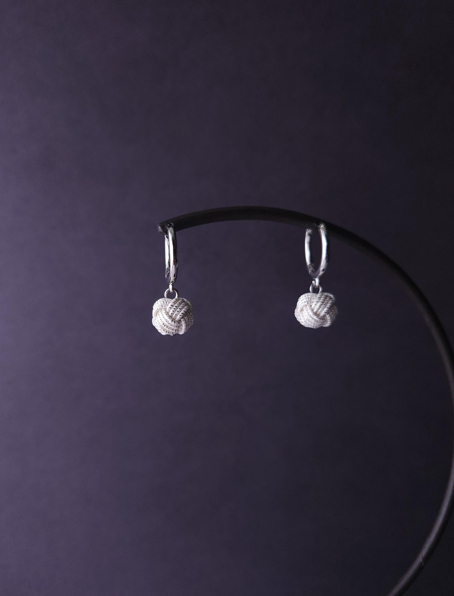 Huggie Drop - Silver White