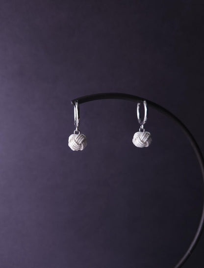 Huggie Drop - Silver White