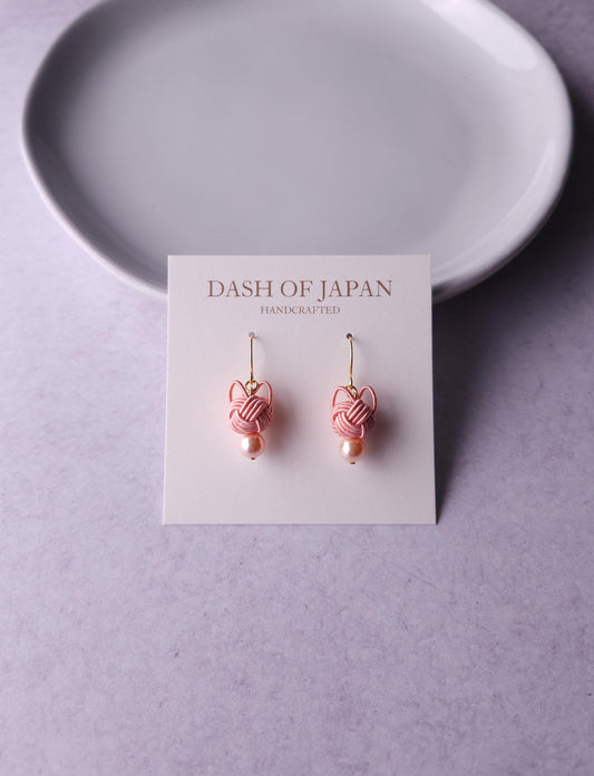 Cat Head Earrings  - Coral Pink