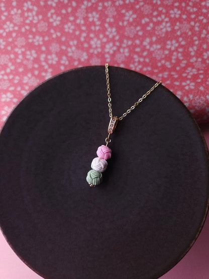 Hanami Dango Dumpling Necklace