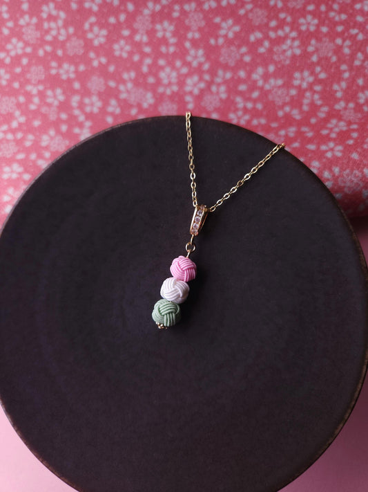 Hanami Dango Dumpling Necklace